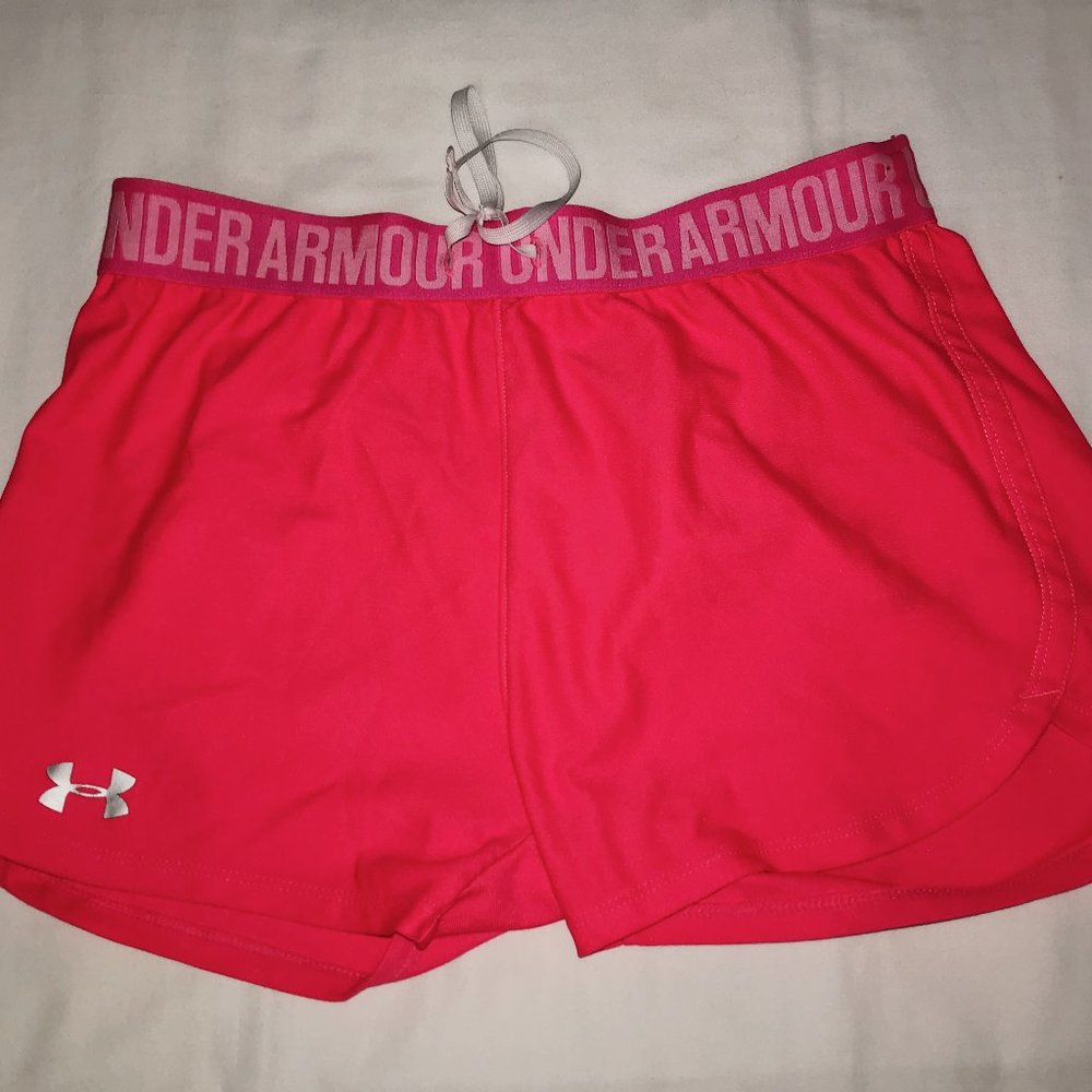 Pink and Blue Under Armor Shorts